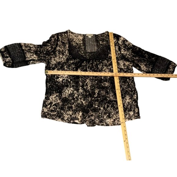 OneWorld Womens Textured Black & Beige Blouse Size 1X - Picture 6 of 6